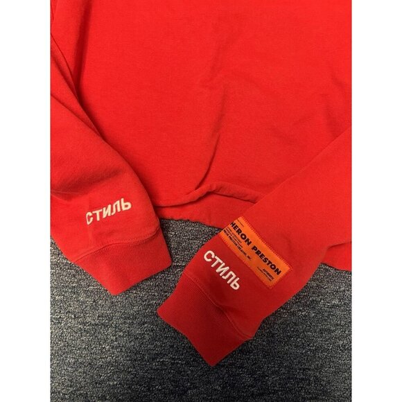heron preston cropped red crewneck different sz small Authentic RARE - Picture 3 of 15